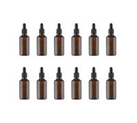 DECHOUS Dropper Bottles Refillable Bottles Glass 12pcs Brown 15ml with Easy Press Droppers for Essential Oils Suitable for Muscle Bottom Liquid and Toner Storage