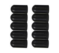 DECHOUS Drumstick Practice Silent Drum Black 10pcs Silicone Stick Tips Protectors Cover Elastic Mute for Musical Instruments