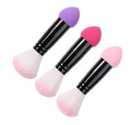 DECHOUS Dual-ended Makeup Brushes for Blush and Contour 3pcs for Women Soft Application with Nylon Fiber and Aluminium Handle for Natural-looking Finish for On-the-go Touch-ups