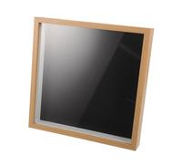 DECHOUS Dustproof Table Tennis Racket Frame Hollow Solid Wood Square Ping Pong Paddle Display Case Wall Mountable for Game Room or Collector’s Showcase