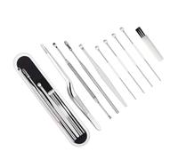 DECHOUS Ear Wax Removal Kit Ear Pick Set Stainless Steel 8pcs with Storage Box, Portable Size and Easy to Clean Round Shape with Wear-Resistant Appearance for Personal Hygiene