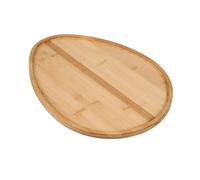DECHOUS Easter Egg Shaped Wooden Tray for Charcuterie Decorative Serving Plate for Holiday Snack and Dessert Decor