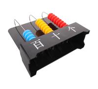 DECHOUS Educational Abacus and Place Value Counting Beads with Plastic and Metal Materials, Featuring Three-tier Sliding Structure for Early Learning Logic and Homeschool Use