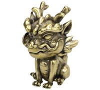DECHOUS Elegant Brass Animal Ornament Mascot Statue Fine Craftsmanship and Polished Smooth Surface for Home and Cabinet Desktop Decor Accent