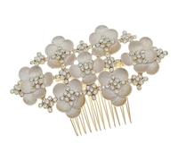 DECHOUS Elegant Golden Bridal Hair Comb and Brides, Metal Retro Side Comb Delicate Floral Design, for Evening Party and Anniversary Wedding Accessories