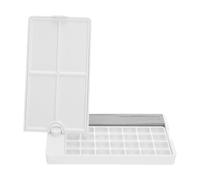 DECHOUS Empty Watercolor Palette 28 Wells Paint Palette Box 360° Rotating Moisture Retention Tray Portable Travel Watercolor for Artists