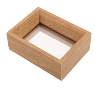 DECHOUS Empty Wood Picture Frame, Double Sided 3 Inch Mini Photo Frame, Natural Wood Color for Small Shelves and Décor, DIY Personalization
