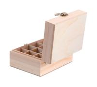 DECHOUS Essential Oil Storage Box and 12-Grid with Wooden Lightweight Large Capacity Aromatherapy Bottle Holder Organizer for Travel Display Cases