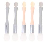 DECHOUS Face Mask Brush Silicone Double-Ended 5Pcs Cream Mask Applicators Soft Heads for Home Skincare Routine Random Color