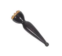 DECHOUS Facial Gua Sha Massage Tool with Wood Material and Lotus Pod Head, Sheep Horn Shape Face Massager for Self Massage to Reduce Stress