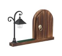 DECHOUS Fairy Door Outlet Cover for Switch Socket and Plug Socket Proof Wooden Light Switch Cover, Coffee, Gentle Illumination Easy Installation Room Babyproofing Decoration