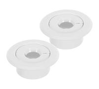 DECHOUS Fire Sprinkler Escutcheon Plate, Fire Sprinkler Ring 2pcs Stainless Steel White 2.3cm Inner Cover for Residential Ceilings Residential Ceilings Home and Commercial Use