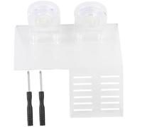 DECHOUS Floating Turtle Basking Platform Plastic White Dock with 2 Suction Cups for Aquatic Turtles Suitable for Fresh and Salt Water Environments