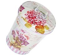 DECHOUS Flower Pattern Iron Cookie Jar with Small Handle on Lid, Easy to Use Snack Storage Box for Storing Biscuits and Snacks, Suitable for Festive Atmosphere and Home Organization