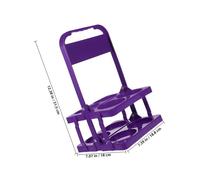 DECHOUS Foldable Plastic Beer Carrier Basket with Handle, Handheld 4-Bottle Drink Holder Rack for Portable Beer and Cocktail Display, Deep Purple