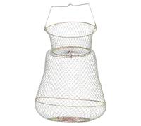 DECHOUS Foldable Steel Wire Fish Catch Cage Trap Spring Design, Easy Access Metal Fishing Net Basket for Crab and Fish Keeping, Sturdy Metal Construction for Outdoor Fishing