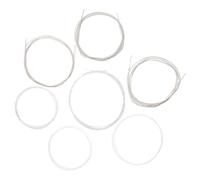 DECHOUS Full Set of Oud Strings Replacement with Silver Plated Copper Alloy and Nylon Material for Pure and Sound Quality, Easy Installation, Beige Colour Oud Accessories for Repair