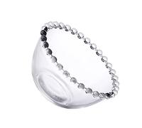 DECHOUS Glass Trifle Dish, Beaded Glass Bowl for Fruit Serving, Salad and Bird's Nest Dessert, One-piece Moulded Household Tableware for Kitchen Storage and Display
