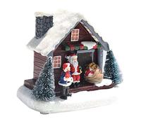 DECHOUS Glowing Igloo Ornaments Desktop Mini House Xmas Design House Ornament for Christmas Decor Village Scene
