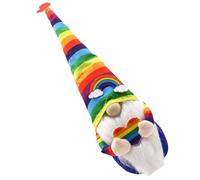 DECHOUS Gnome Rainbow Design Faceless Doll Ornament Scandinavian Tomte Nisse Photo Prop for Home Kitchen Living Room Tiered Tray Decor