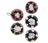 DECHOUS Hair Donut Bun Maker Kit Breathable Comfort and Invisible Design 5pcs with Lace and Material for Dance Competitions and Rehearsals