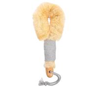 DECHOUS Handle for Exfoliation and Massage Sisal Hemp Bath Brush with Wooden Handle Anti Cellulite Body Scrubber Natural Fibres for Shower and Bath Use