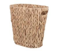 DECHOUS Handwoven Seagrass Wastebasket with Handles Natural Rattan Trash Bin for Bathroom Kitchen Bedroom Reusable Open-top Woven Garbage Basket for Home and Office Storage