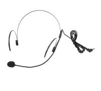 DECHOUS Head Microphone Black Abs Wired Headset Microphone for Speaking Stable Signal Speech Indoor Activities for Presenters Singers