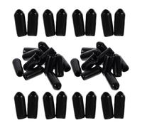 DECHOUS Headband End Caps Prevent Scalp Injury 200pcs for 7mm Hairbands Rubber Black Protective Rubber Covers for DIY Headband Making and Needs