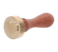 DECHOUS Heart Pattern Brass Ice Stamp with Wood Handle - Cocktail Ice Press for Bartenders, Ideal for Wedding Favor and Home Bar Use 1.26inch