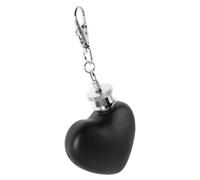 DECHOUS Heart Shaped Mini Stainless Steel Hip Flask with Keychain Attachment 30ml Capacity Lightweight Portable Whiskey Flask for Travel Adventures and Hiking