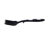 DECHOUS Heat Resistant Silicone Cooking Fork with Ergonomic Long Handle Flexible Food Fork for Kitchen Use Wear Resistant Non Stick Dinner Utensil in Black and White Safe and Comfortable