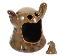 DECHOUS Hideout Comfortable Hamster Pet in Ceramic Small Ghost Pets for Shape White Colour House for Halloween Habitat like Hedgehogs and Hamsters, Decor