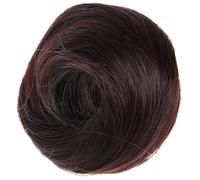 DECHOUS High Temperature Fiber Hair Bun Wig Authentic Chinese Ancient Style Chignon Hairpiece Natural Deep Brown Donut Hair Ring for Cosplay Stage Performance Themed Party Accessories
