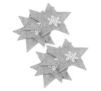 DECHOUS Holiday Tableware Holders Star Shaped Felt Cutlery Bags 8Pcs Christmas Silverware Pockets for Festive Dining