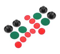 DECHOUS Ice Hockey Pushers and Pucks 2 Set Red Abs and Sponge Material Replacement Accessories Widely Use Replacement Parts for Ice Hockey Game Tables for Fairs and Local Theme Parks
