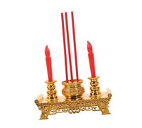 DECHOUS Incense Burner Led Candle Light Village Pottery Meditation Decor for Home Worship