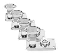 DECHOUS Iron Hasps DIY Friendly for Small Suitcase Lock 4pcs Antique Design and Toolbox Catch Latch Versatile Use, Silver Finish for Travel and Woodworking Projects