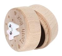 DECHOUS Keepsake and Capacity Multiple Intricate for Carved Design Storing Wooden Tooth Box with Large Teeth and Preserving Memories Baby Boys