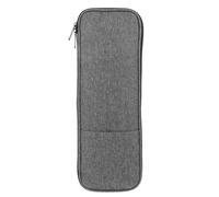 DECHOUS Knitting Needle Organizer Bag with Oxford Fabric, 35cm Long Crochet Hook Case, Portable Gray Sewing Project Storage Pouch for Home and Travel