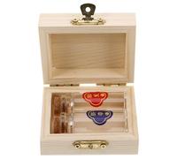DECHOUS Large Capacity Keepsake Box for Newborn Families with Elegant Wooden and Glass Design, for Preserving Precious Memories and First Fetal Hair Storage