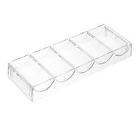 DECHOUS Large Capacity Poker Chip Holder with Five-grid Design Acrylic Tray for Texas Poker Chips Compact and Sturdy Storage Solution