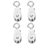 DECHOUS Lifting Swivel Hook Pulley Block Compact Mini Design for Wire Ropes and Steel Ropes and 35kg Capacity with Smooth Operation 4pcs Heavy Duty Stainless Steel for DIY Projects