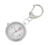 DECHOUS Lightweight Silver Stainless Steel Clip on Nurse Pocket Watch with Night Glowing Feature, Easy to Carry for Hospital and Daily Work Use