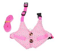 DECHOUS Lovely Rabbit Harness Leash Full Dress for Rabbit Photography Prop Flowers Printing Vest Costume Leash for Pet Events