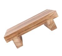 DECHOUS Low Wooden Stools for Bedside Use Multipurpose Wood Step Stool Stable Support Structure and Upright Sitting Posture for Bedroom or Bathroom