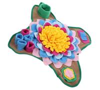 DECHOUS Mat, Feeder and Canvas Playing Plush Resistant Slow Abrasion Interactive Snuffle Flower Shape for Sniffing Toy Training and Boredom Relief Dog Pet