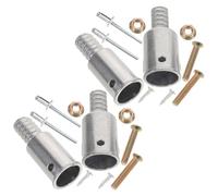 DECHOUS Metal Threaded Broom Handle Extension Adapter and Easy to Install Cleaning Tool Accessory 1set for Repairing and Extending Broom Handles for Household Use