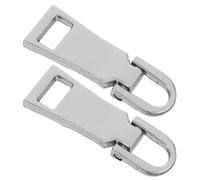 DECHOUS Metal Zipper Pull Replacement with Easy Replacement and Tool-free Installation for Size 8 Zippers 2pcs Detachable Solid Construction for Bags and Boots