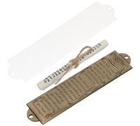 DECHOUS Mezuzah with Scroll Included: 1 Set Metal Mezuzah Plaque for Front Door with Scroll - Blessing Religious Decoration, 132mm